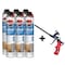 Krakenbond Krakenbond FastCoat Insulation Foam Spray, 27.1 oz, 6 Gun Use Cans, 1 Spray Foam Gun, 7PK 6FC1SG - alternate 1